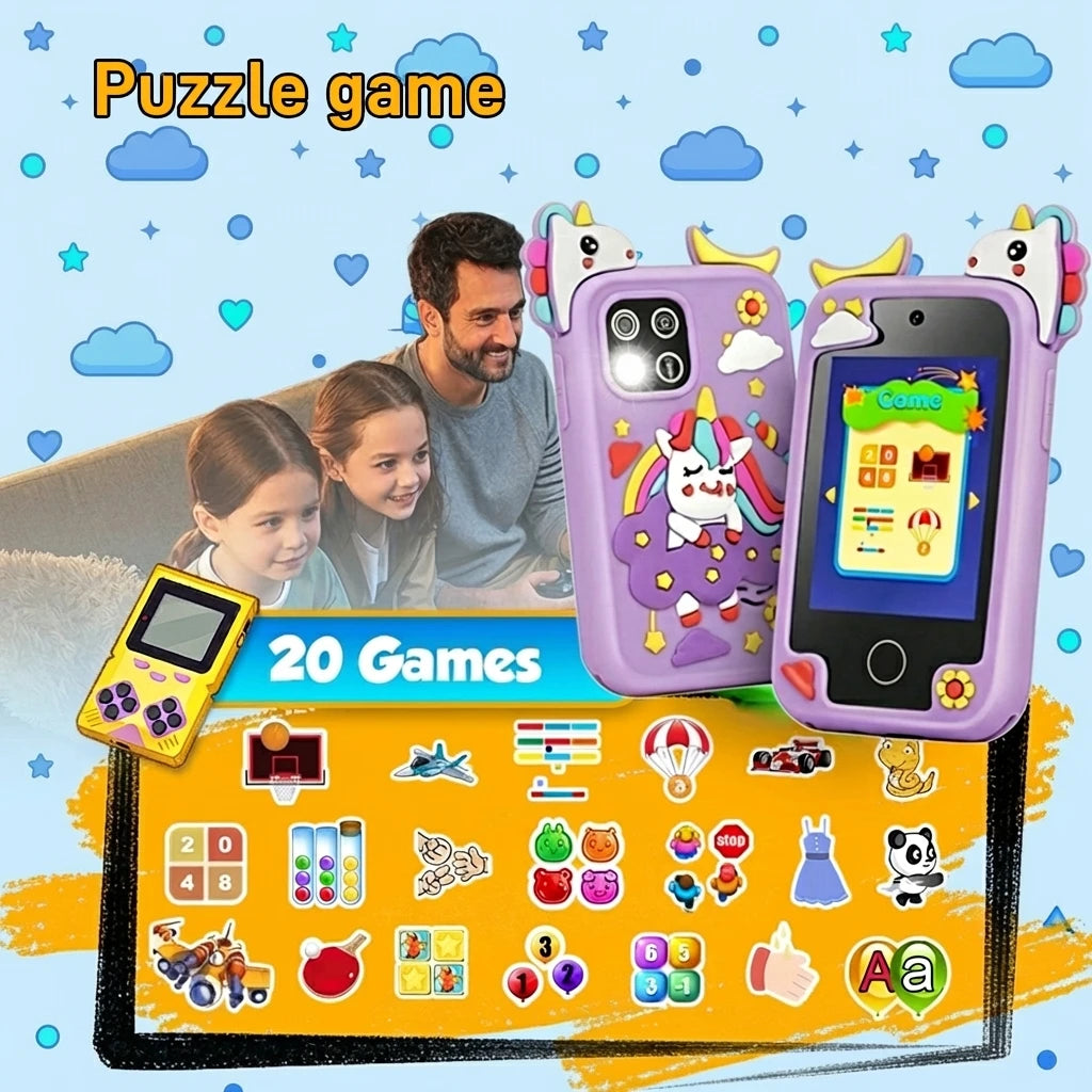 Mini Smartphone Tactile pour Enfants – 8 Go, Appareil Photo, MP3 & Jeux Éducatifs