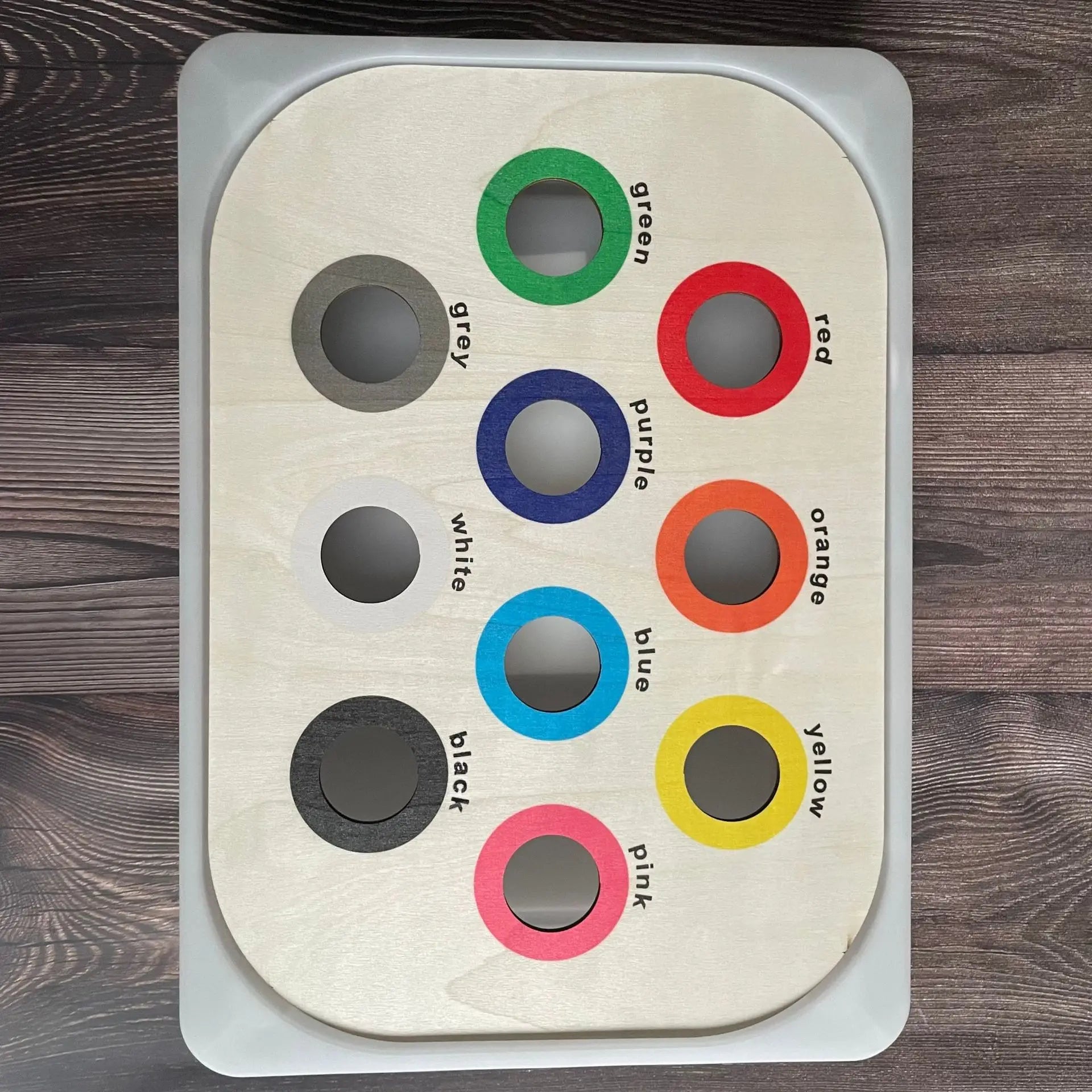 Plateau sensoriel Montessori