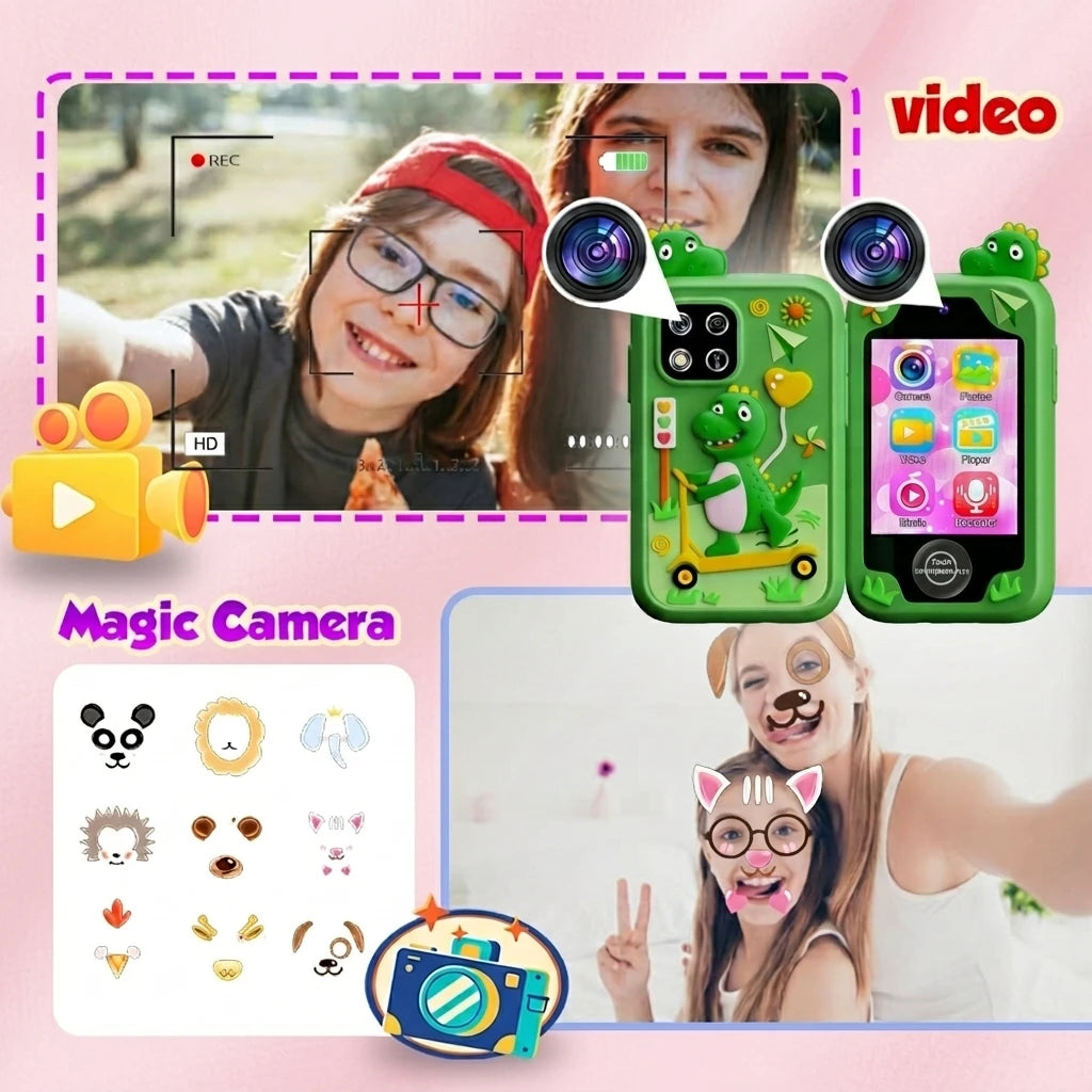 Mini Smartphone Tactile pour Enfants – 8 Go, Appareil Photo, MP3 & Jeux Éducatifs