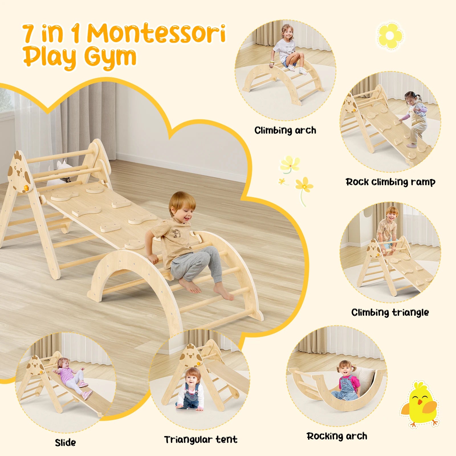 Structure d'escalade intérieure Montessori