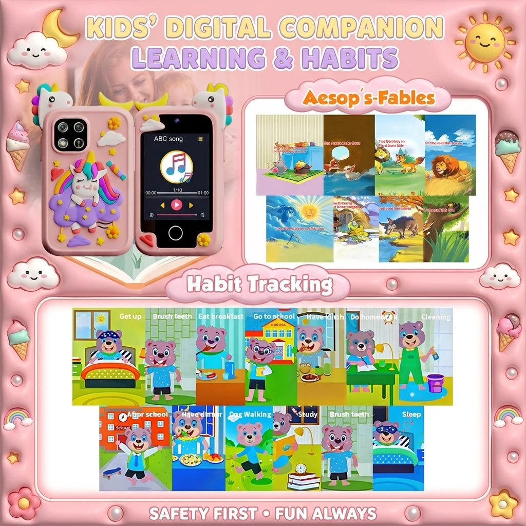 Mini Smartphone Tactile pour Enfants – 8 Go, Appareil Photo, MP3 & Jeux Éducatifs