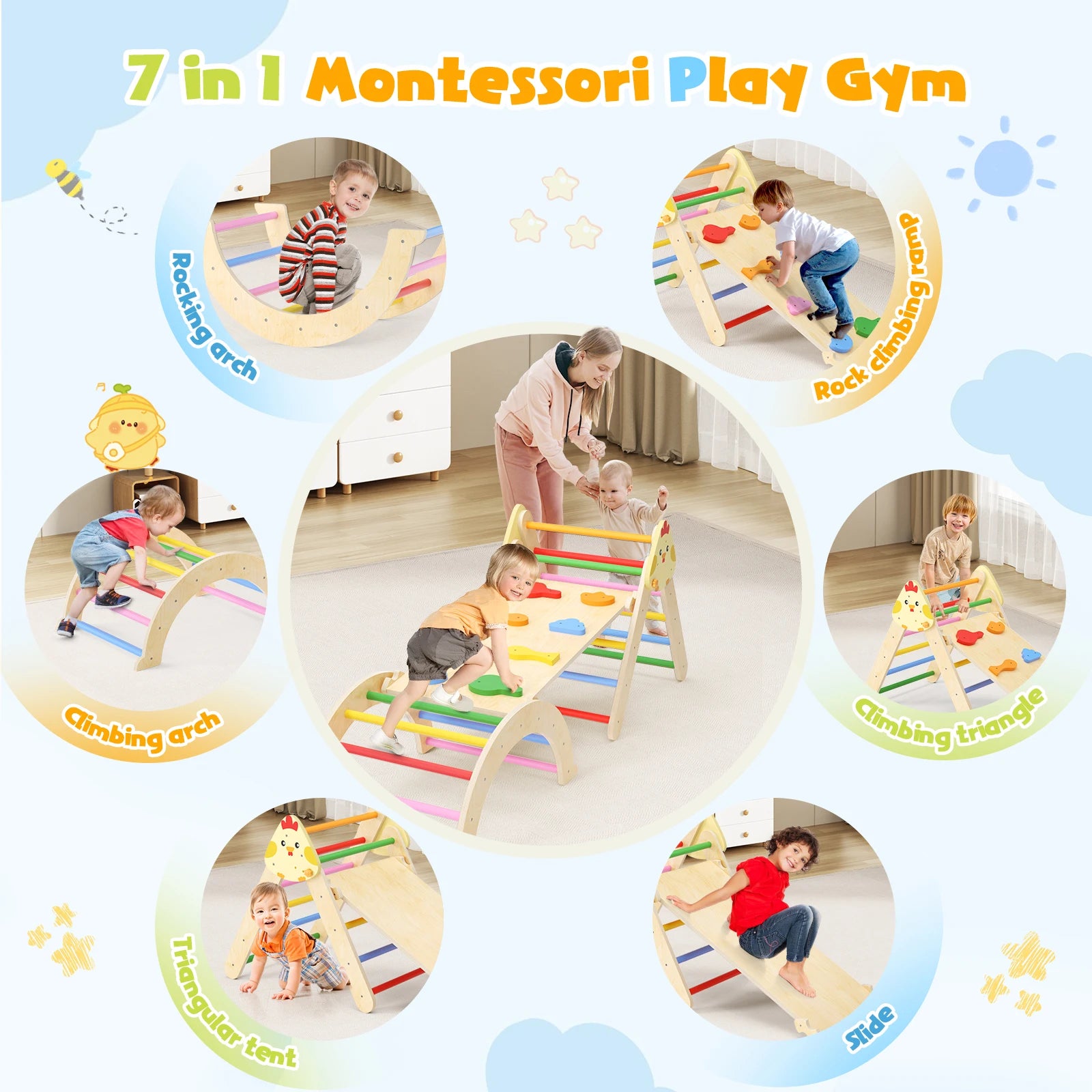 Structure d'escalade intérieure Montessori