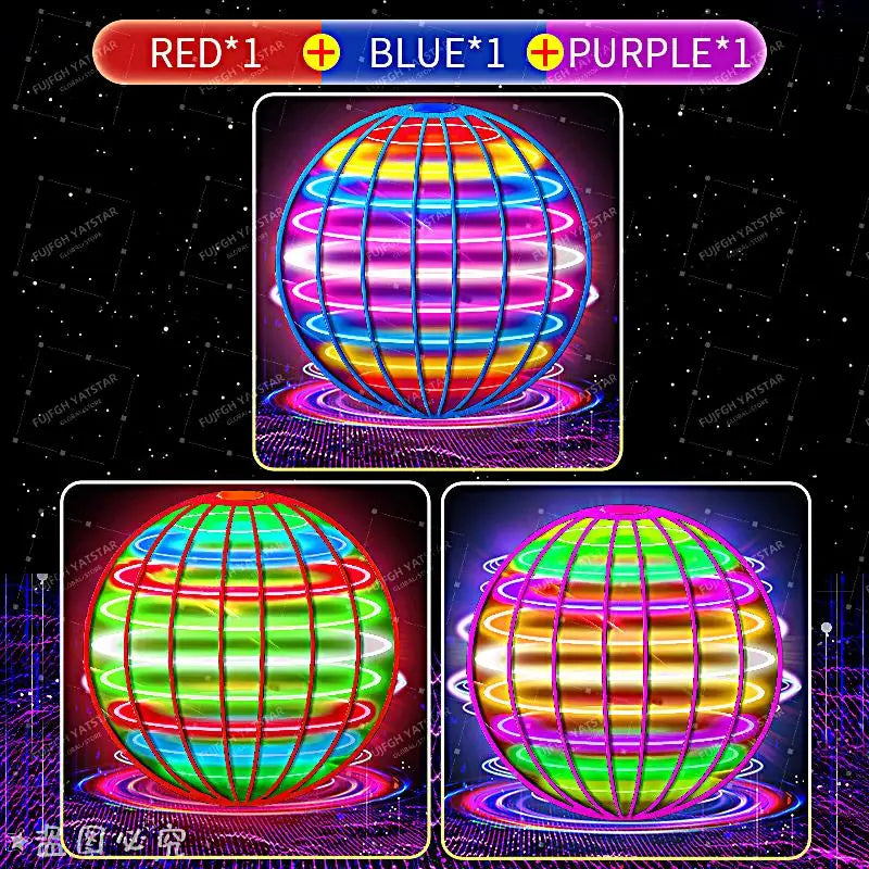 Boule Volante LED – Orbe Gyroscopique Anti-Gravité, Boomerang Automatique