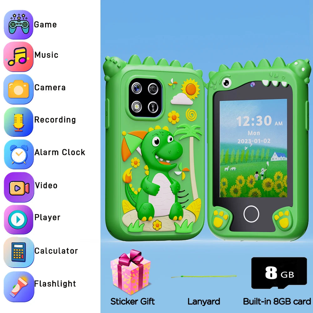 Mini Smartphone Tactile pour Enfants – 8 Go, Appareil Photo, MP3 & Jeux Éducatifs