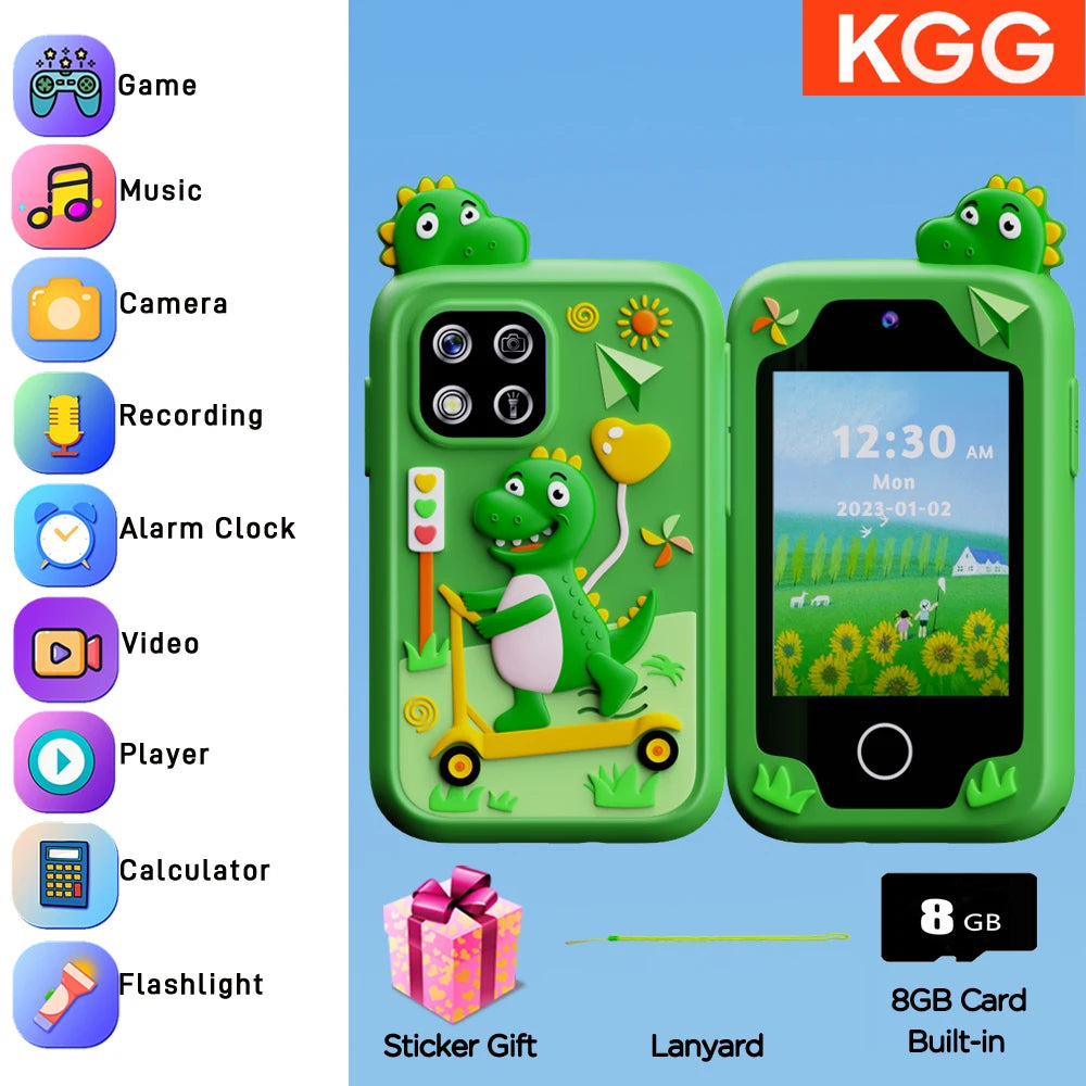 Mini Smartphone Tactile pour Enfants – 8 Go, Appareil Photo, MP3 & Jeux Éducatifs